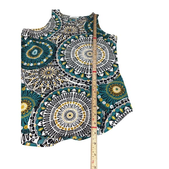 Van Heusen Womens Sleeveless Tank Top XS/TP Multicolor Mandala Print Polyester - Picture 8 of 11